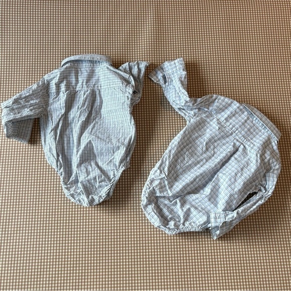 Bundle of 2 Janie & Jack long sleeve shirt onesies.Size 12-18 month.Church/party - Picture 6 of 9